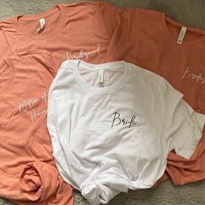 Bridal party shirts